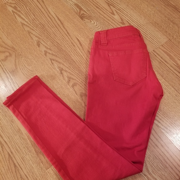 Red skinny low rise jeans - Picture 3 of 8